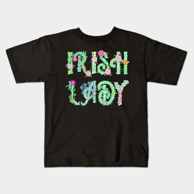 Irish Lady (in Dark) Kids T-Shirt by Alex Bleakley